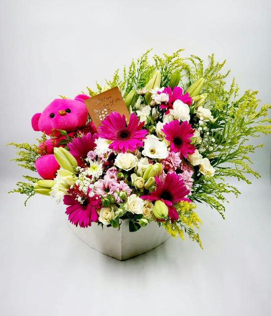 Special Gift - Flowers & Teddy Bear