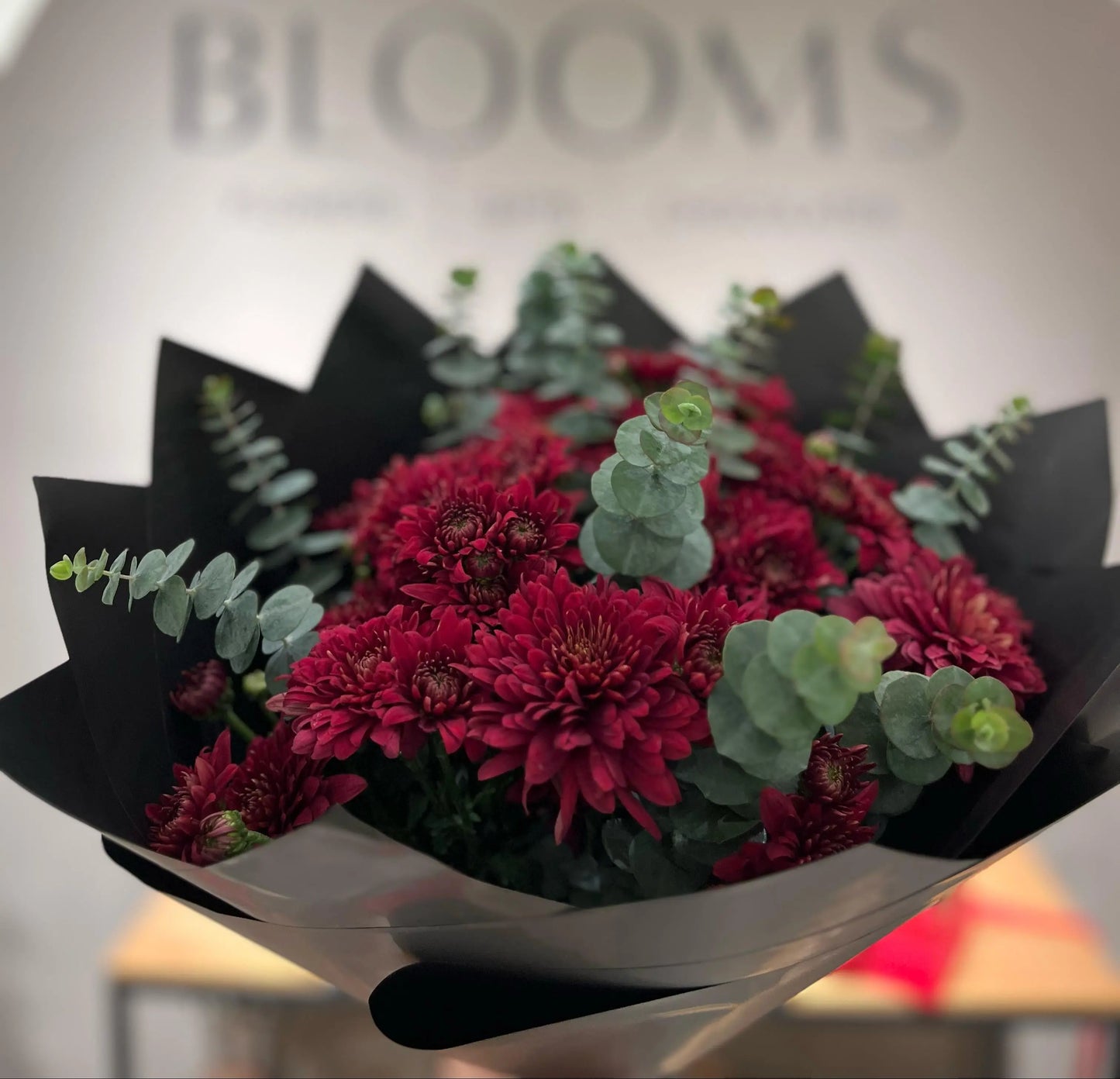 Deep Burgundy Elegance Bouquet Flowers Shop Amman Blooms Flowers