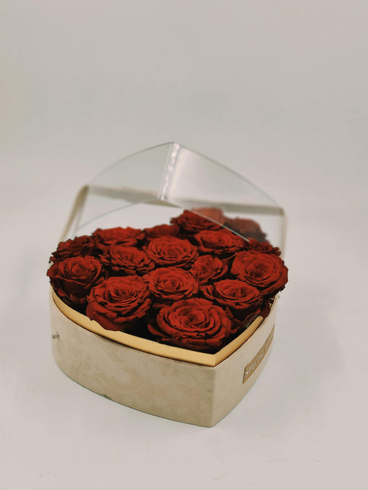 Red roses heart