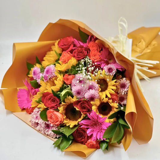 Multi colored flower bouquet Flowers Shop Amman Blooms Flowers